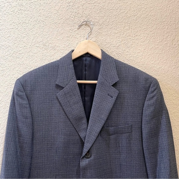 Ralph Lauren Suit Blazer Wool Check Plaid Dillard’s Classic Timeless Blue 40S - Picture 3 of 15